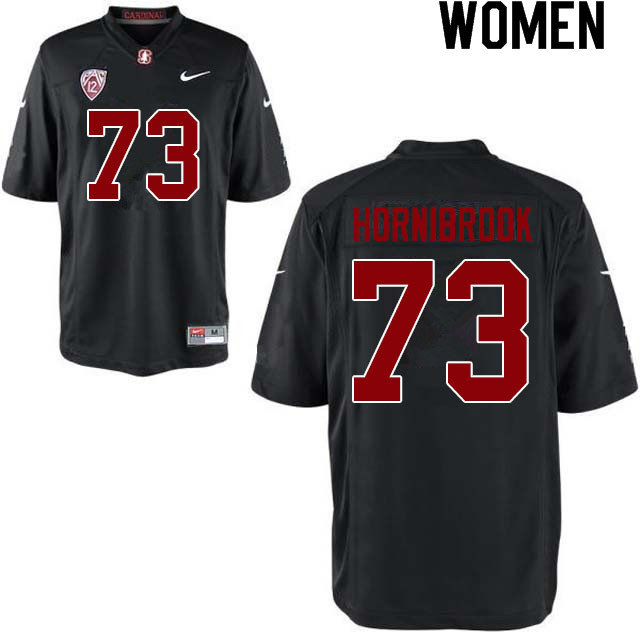Women #73 Jake Hornibrook Stanford Cardinal College Football Jerseys Sale-Black